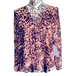 NWT Jennifer Lopez Summer Oasis Blouse